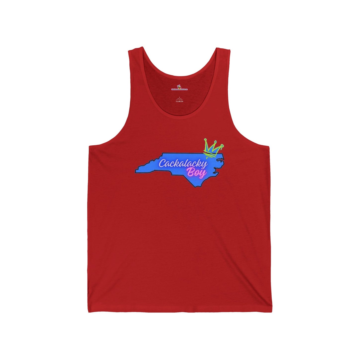 Cackalacky Boy Unisex Jersey Tank - Fun North Carolina Pride Tee