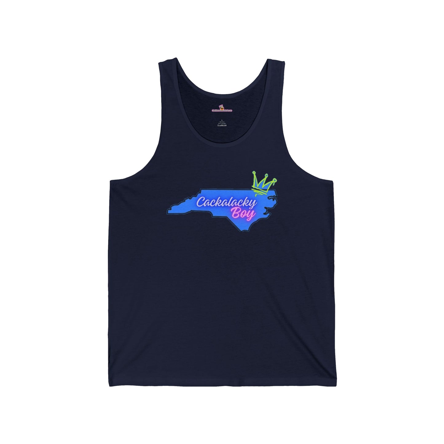 Cackalacky Boy Unisex Jersey Tank - Fun North Carolina Pride Tee