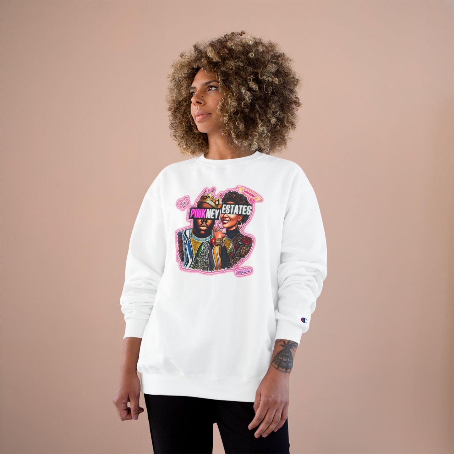 Champion Sweatshirt - Pink New Estates Graphic Design