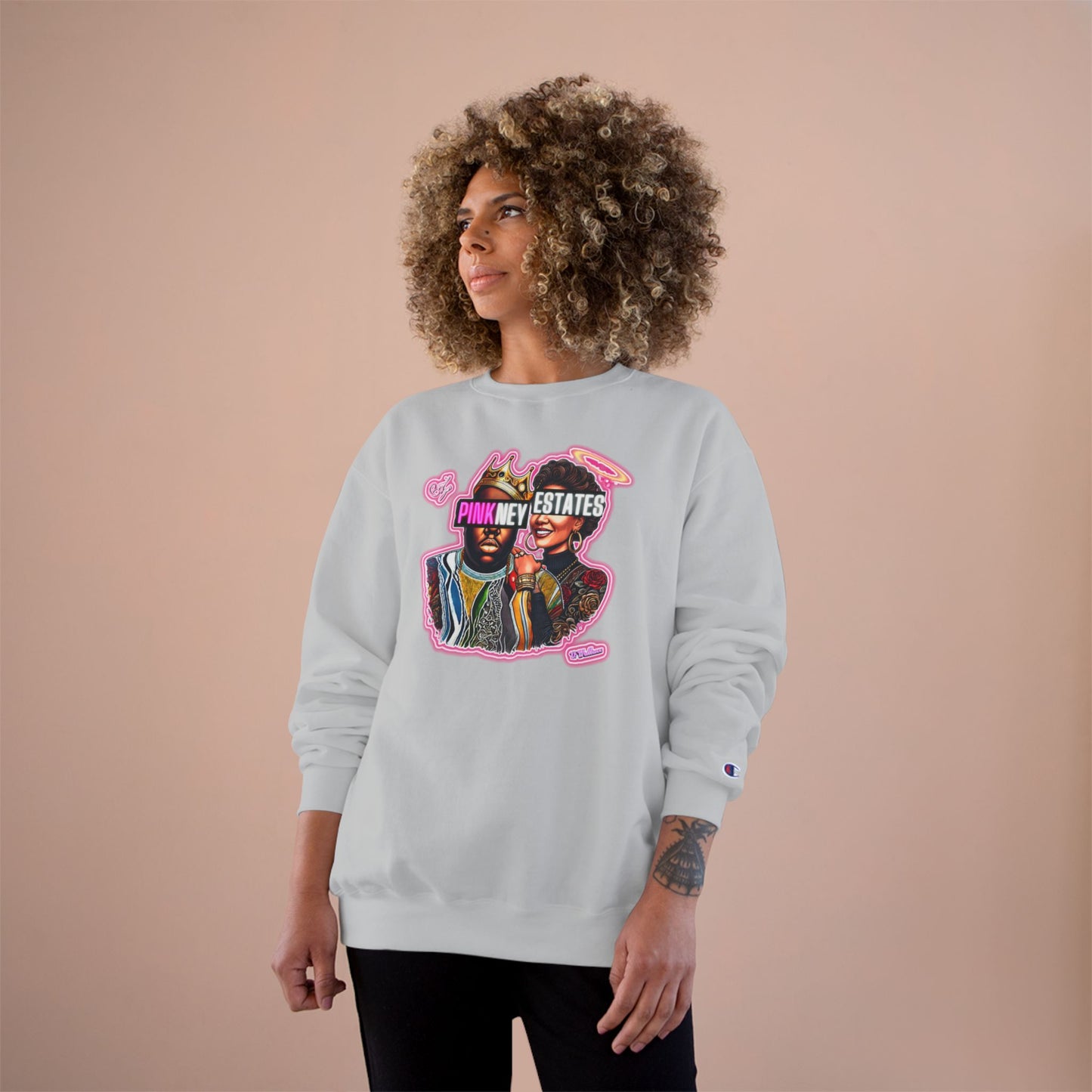 Champion Sweatshirt - Pink New Estates Graphic Design